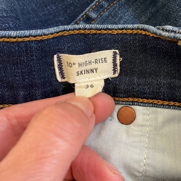 Madewell 10’ High Rise Skinny Stretch Blue Jeans Plus Size 36 - Picture 7 of 8